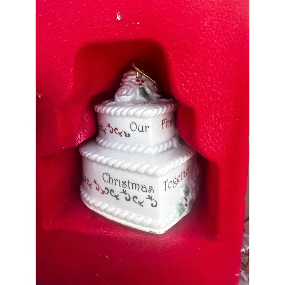 New 2013 our first Christmas Lenox bride & groom newlywed Christmas ornament